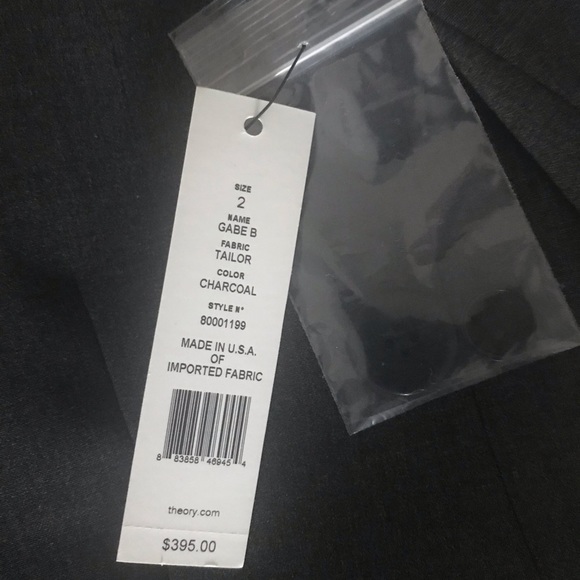 Brand New Theory Gabe B Blazer Tailor Charcoal 2 - Picture 5 of 6